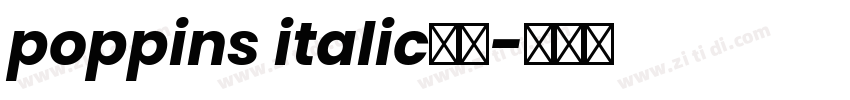 poppins italic字体字体转换